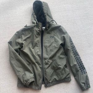 vans windbreaker green